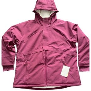 NEW!  Women’s Plus Size Winter Jacket w/ Hood - All In Motion 2X Maroon